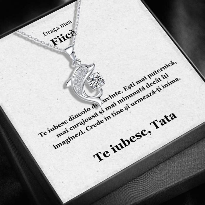 Set Cadou Fiică – Colier cu Pandativ Spiritul Oceanului din Argint 925 placat cu rodiu, Cutie Elegantă și Felicitare Personalizată [1]