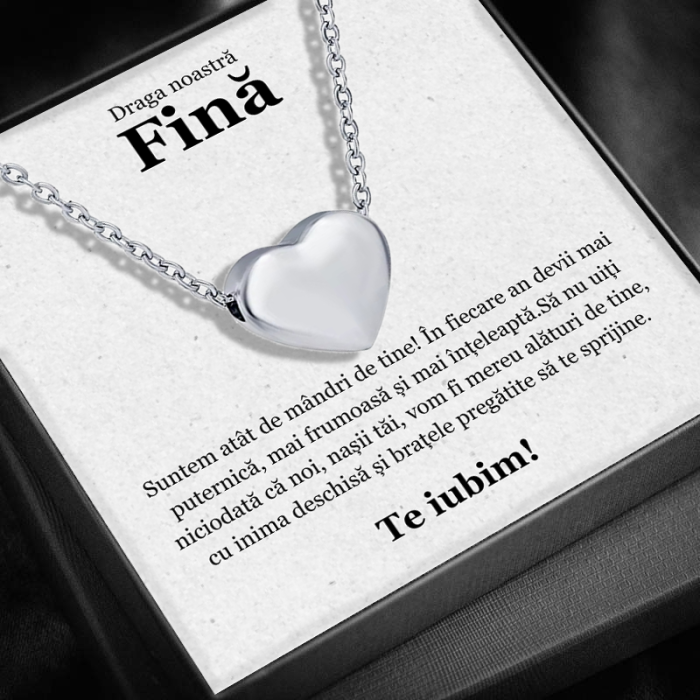 Set Cadou Fină– Colier cu Pandativ Aurora inimii  din Argint 925 placat cu rodiu, Cutie Elegantă și Felicitare Personalizată [1]