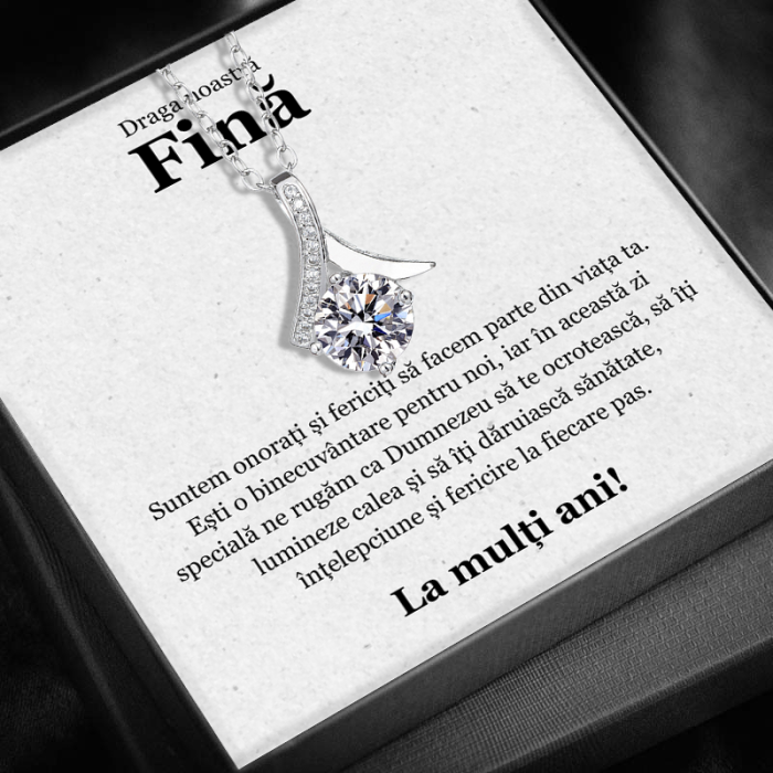 Set Cadou Fină– Colier cu Pandativ Talisman de lumina  din Argint 925 placat cu rodiu, Cutie Elegantă și Felicitare Personalizată [1]