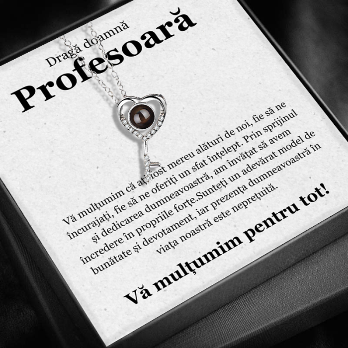 Set Cadou pentru Doamna Profesoară– Colier cu Pandativ Cheia destinului din Argint 925 placat cu rodiu, Cutie Elegantă și Felicitare Personalizată [1]