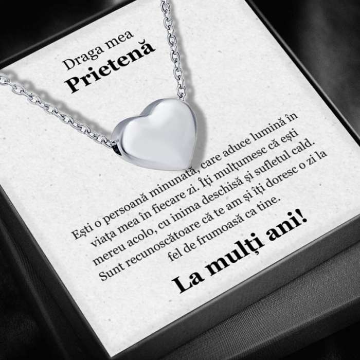 Set Cadou Prietenă -Colier cu Pandativ Aurora inimiii din Argint 925 placat cu rodiu, Cutie Elegantă și Felicitare Personalizată [1]