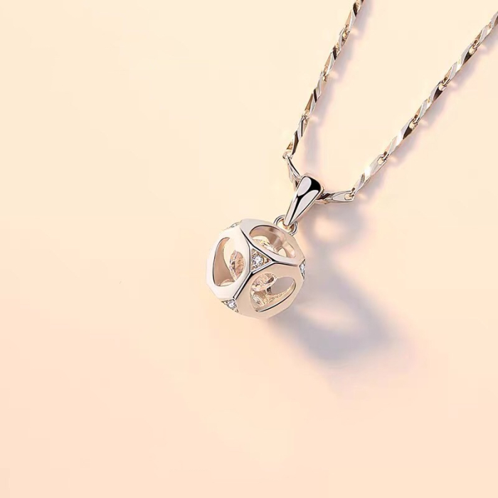 Set Cadou Prietenă -Colier cu Pandativ Cubul infinitului  din Argint 925 placat cu rodiu, Cutie Elegantă și Felicitare Personalizată [6]