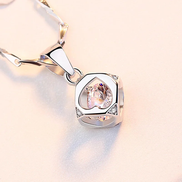 Set Cadou Soacră– Colier cu Pandativ Cubul infinitului  din Argint 925 placat cu rodiu, Cutie Elegantă și Felicitare Personalizată [2]