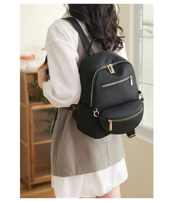 Set Rucsac si Borseta dama Panama, 5414, Negru, 33x13x25 cm [15]