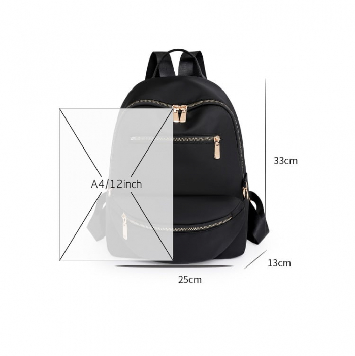 Set Rucsac si Borseta dama Panama, 5414, Negru, 33x13x25 cm [13]
