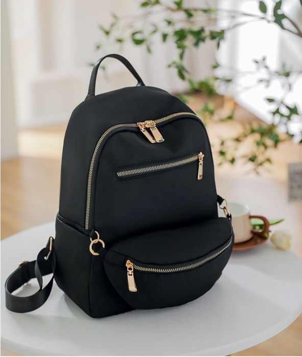 Set Rucsac si Borseta dama Panama, 5414, Negru, 33x13x25 cm [14]