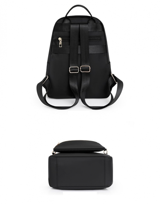 Set Rucsac si Borseta dama Panama, 5414, Negru, 33x13x25 cm [11]