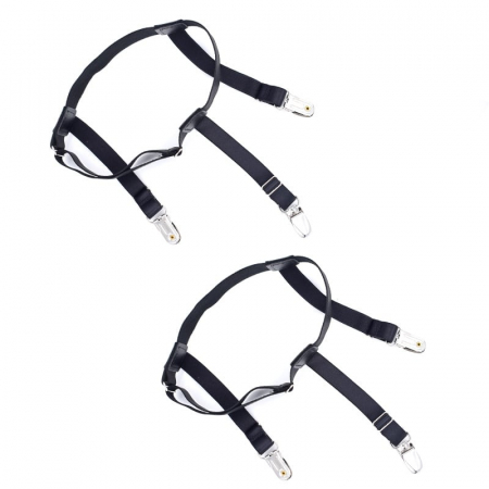 Bretele Suspensor Camasa AVAMSI Unisex , marime universala, Clips, Negru [1]