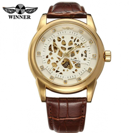CEASURI BARBĂTI - Ceas Luxury T-Winner, 5420,  Mecanic / Automat + Cutie , Geam Cristal Mineral / Hardlex BTG-WRG8097M3G1