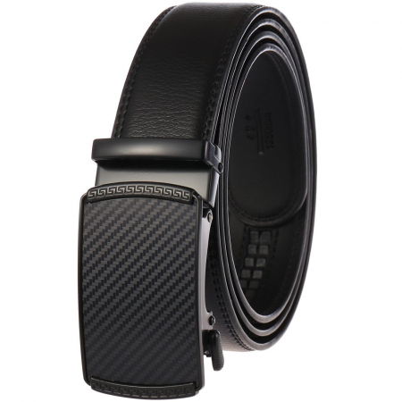 Curea barbati, Billy CB2912, Piele naturala cu inchidere automata, Negru, 3.5x125cm [0]
