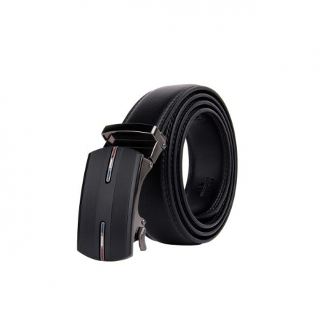 BĂRBAȚI - Curea barbati, Sebastian CB5443, Piele naturala cu inchidere automata, Negru, 3.5x125cm
