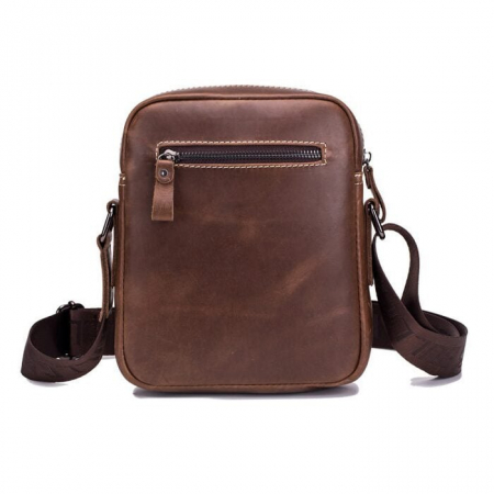 Geanta barbati, Austin GB3019, Piele Naturala, Maro, 23x19x7 cm [2]