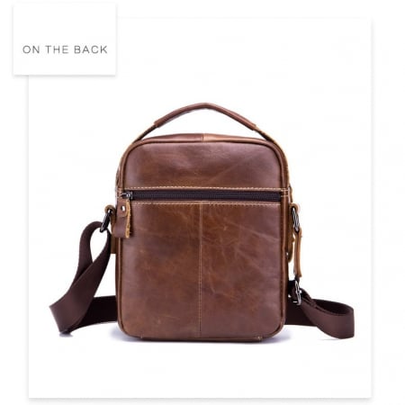 Geanta barbati BULLCAPTAIN, borseta de serviciu, geanta de umar, BC-041, Cafeniu, 23x18x7 cm, Piele naturala [1]