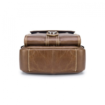 Geanta barbati, Daniel GB7712, Piele Naturala, Maro, 22x18x8 cm [3]