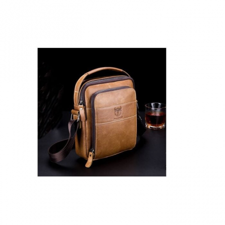 Geanta barbati, Iacov GB7604, Piele Naturala, Maro, 22x18x6 cm [4]
