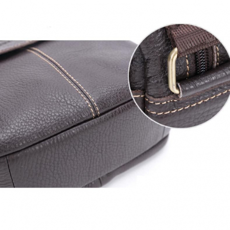 Geanta barbati, Jack GB7639, Piele Naturala, Maro, 22x21x8 cm [5]