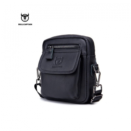 Geanta barbati, James GB7587, Piele Naturala, Negru, 20x16x8 cm [10]