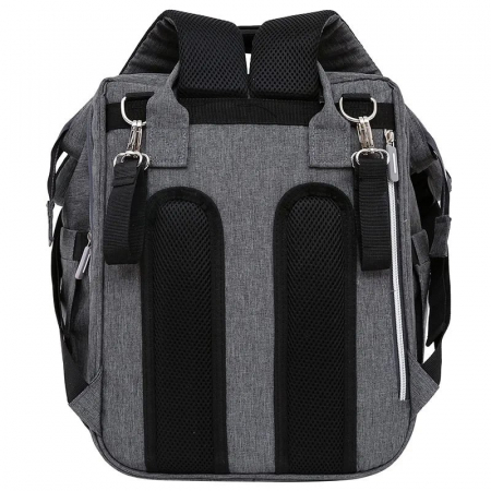 Geanta Bebe Avamsi LL-1 tip rucsac scutece cu patut pliabil, Straight, incapatoare, impermeabila, versatila, ergonomica si sigura pentru mama, tata si copil [3]