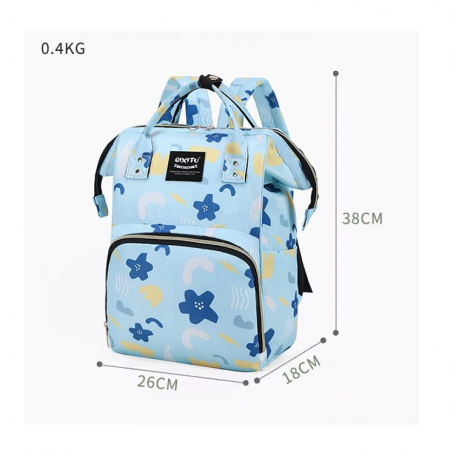 Geanta Bebe Eleonora MB07 tip rucsac scutece, Straight, incapatoare, impermeabila, versatila, ergonomica si sigura pentru mama, tata si copil, 38x26x18 cm [4]