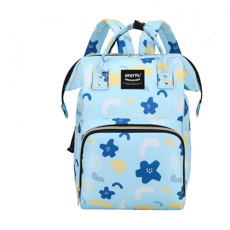COPII - Geanta Bebe Eleonora MB07 tip rucsac scutece, Straight, incapatoare, impermeabila, versatila, ergonomica si sigura pentru mama, tata si copil, 38x26x18 cm