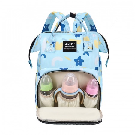 Geanta Bebe Eleonora MB07 tip rucsac scutece, Straight, incapatoare, impermeabila, versatila, ergonomica si sigura pentru mama, tata si copil, 38x26x18 cm [10]