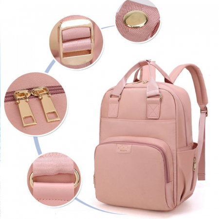 Geanta Bebe Ruby MB23 tip rucsac scutece, Straight, incapatoare, impermeabila, versatila, ergonomica si sigura pentru mama, tata si copil, 39x29x15 cm [2]