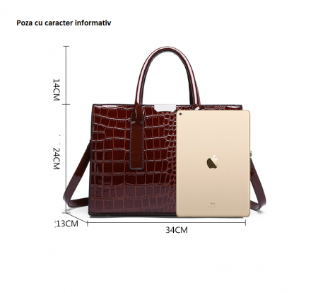 Geanta dama Atena,5044, Negru, 34x24x13 cm [2]