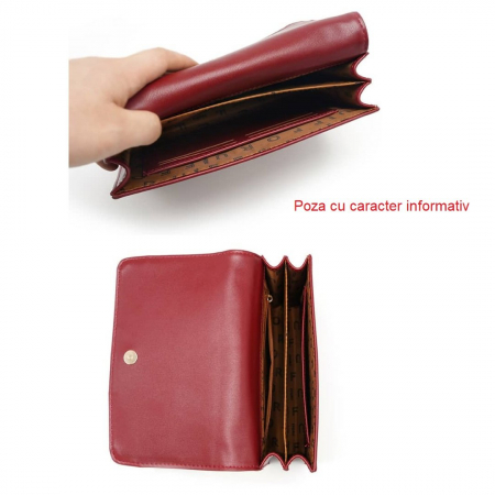 Geanta dama AVAMSI, F1205-1, bareta pentru umar, Roz, 21x15x7 cm [4]