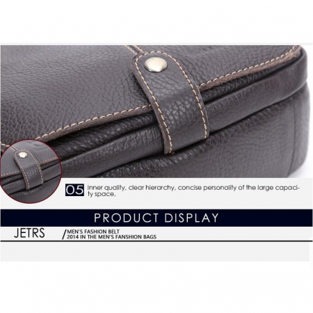 Geanta Piele Naturala, BullCaptain, BC-07-L, Maro, 22x21x8 cm [5]