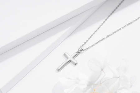 Lantisor cu pandativ cruce din argint  925, LD762, Darul cerului, placat cu rodiu [1]