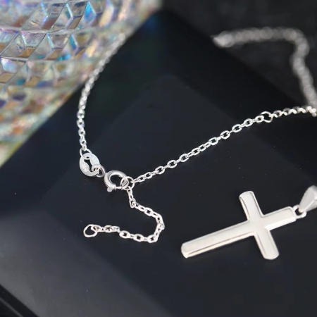 Lantisor cu pandativ cruce din argint  925, LD762, Darul cerului, placat cu rodiu [2]