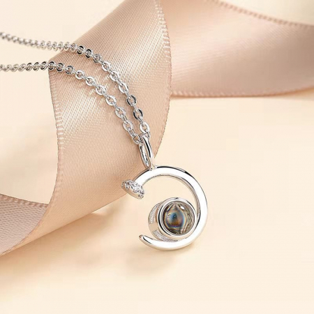Lantisor cu pandativ din argint  925, LD767, Ochiul secret, placat cu rodiu [1]