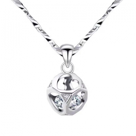 Lantisor cu pandativ din argint  925, LD770, Cubul infinitului, placat cu rodiu FEMEI - Lantisor cu pandativ din argint  925, LD770, Cubul infinitului, placat cu rodiu