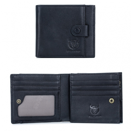 Portofel Barbati, Bullcaptain, BC-038-H, Negru, 11x10x3 cm Piele naturala [1]