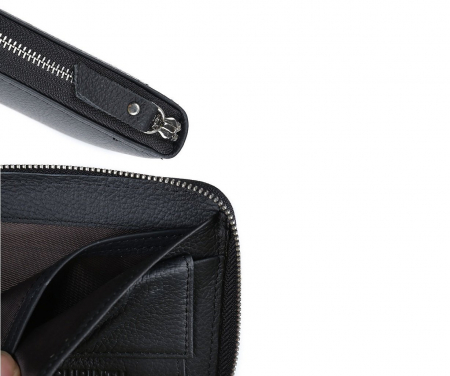 Portofel Barbati, Gubintu, GBT-8045, Negru, 12x10x2.5 cm, Piele naturala [8]