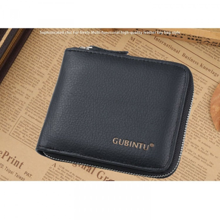 Portofel Barbati, Gubintu, GBT-8045, Negru, 12x10x2.5 cm, Piele naturala [2]