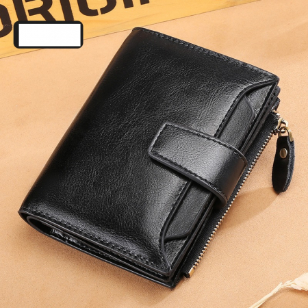 Portofel Dama, AVAMSI, BQ-5191, Negru, 12x10x3 cm Piele naturala [1]