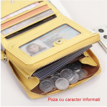 Portofel Dama, AVAMSI, DN-1033, Roz, 11.5x9x3cm [8]