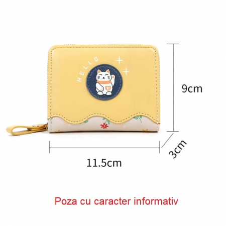 Portofel Dama, AVAMSI, DN-1033, Roz, 11.5x9x3cm [6]