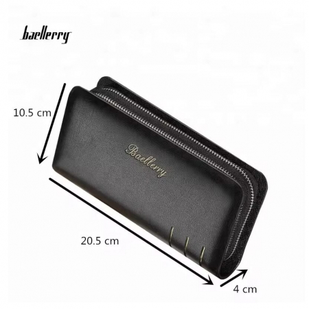 Portofel Unisex, Dama, Barbati, Baellerry, ZX-S6111, Negru, 20.5x10.5x4 cm [3]