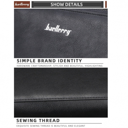Portofel Unisex, Dama, Barbati, Baellerry, ZX-S6702, 21x11x4 cm [5]
