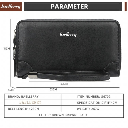 Portofel Unisex, Dama, Barbati, Baellerry, ZX-S6702, 21x11x4 cm [8]