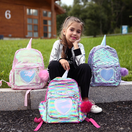 Rucsac copii, elevi, dama, AVAMSI, SMS-DJS pentru copii, 34X24X10 cm [7]