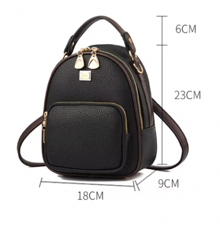 Rucsac dama Bolivia, 5412, Negru, 18x9x23 cm [4]