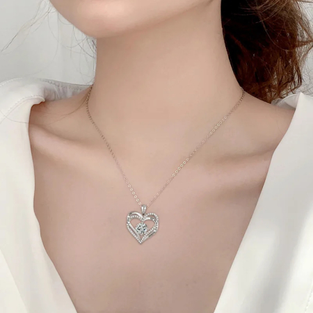 Cadoul Ideal Pentru Absolvire  Fiică LD756Q- Colier cu Pandantiv Legământul Iubirii  din Argint 925 placat cu rodiu, Cutie Elegantă și Mesaj [4]