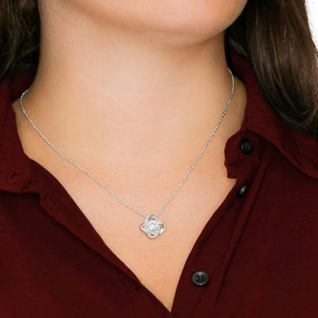 Set Cadou Absolvire Pentru Fiică LD7416 - Colier cu Pandantiv Love Knot din Argint 925 placat cu rodiu, Cutie Elegantă și Mesaj Emotionant [2]