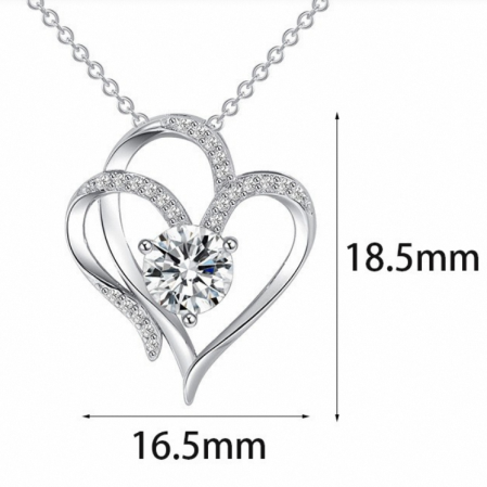 Set Cadou Iubita YF46C- Colier cu Pandantiv  Inima Eterna, Cutie Elegantă și Mesaj [3]