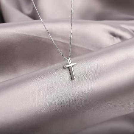 Set Cadou Iubita –Set Cadou Soție – Colier cu Pandativ cruce din Argint 925 placat cu rodiu, Darul Credintei Cutie Elegantă și Felicitare Personalizată [4]