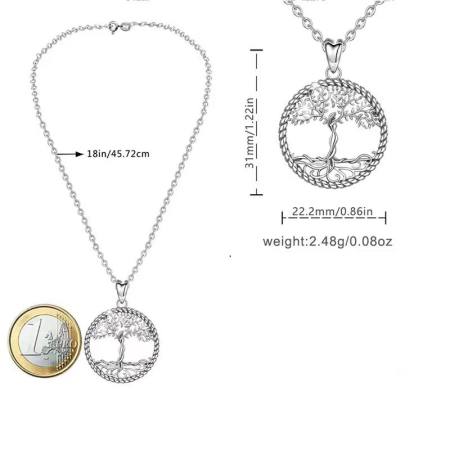 Set Cadou Mamă– Colier cu Pandativ Copacul Intelepciunii din Argint 925 placat cu rodiu, Cutie Elegantă și Felicitare Personalizată [6]