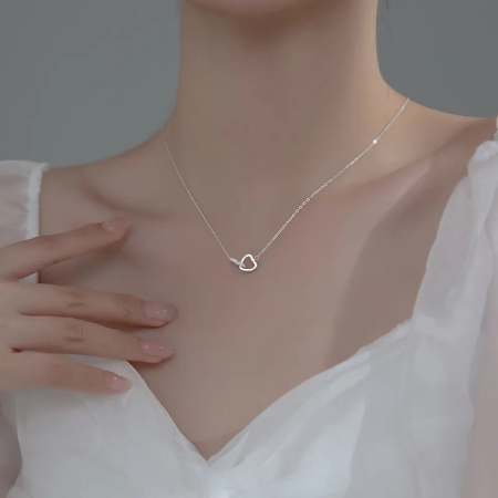 Set Cadou Noră – Colier cu Pandativ Inimi Pereche din Argint 925 placat cu rodiu, Cutie Elegantă și Felicitare Personalizată [8]